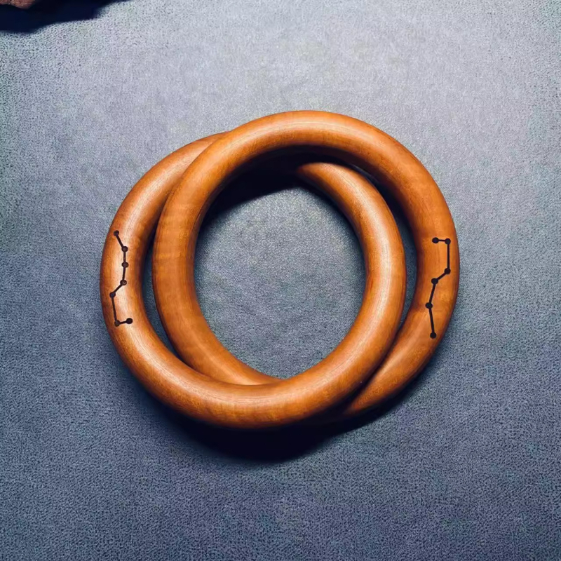 Jujube drvo Qiankun Circle Yin-Yang prsten s privjeskom i narukvicom – taoistički ritualni alat