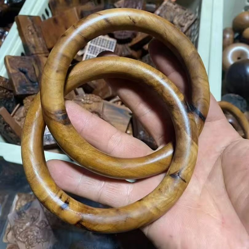 Jujube drvo Qiankun Circle Yin-Yang prsten s privjeskom i narukvicom – taoistički ritualni alat