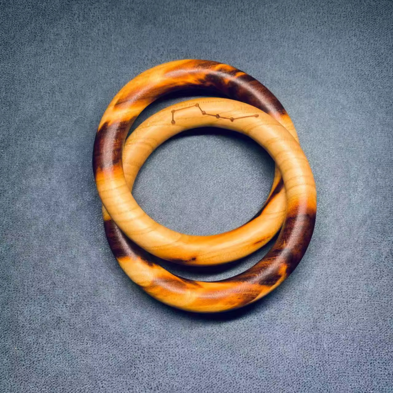 Jujube drvo Qiankun Circle Yin-Yang prsten s privjeskom i narukvicom – taoistički ritualni alat