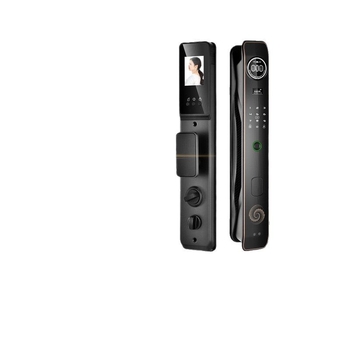 Intelligens zár bejárati ajtóhoz ujjlenyomat- és PIN-kódos, Bluetooth, látóablakkal belső fa ajtókhoz