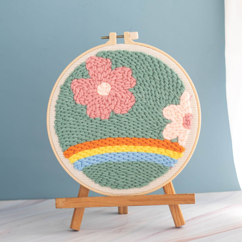 Sada punch needle vyšívania s priadzou – DIY pre deti