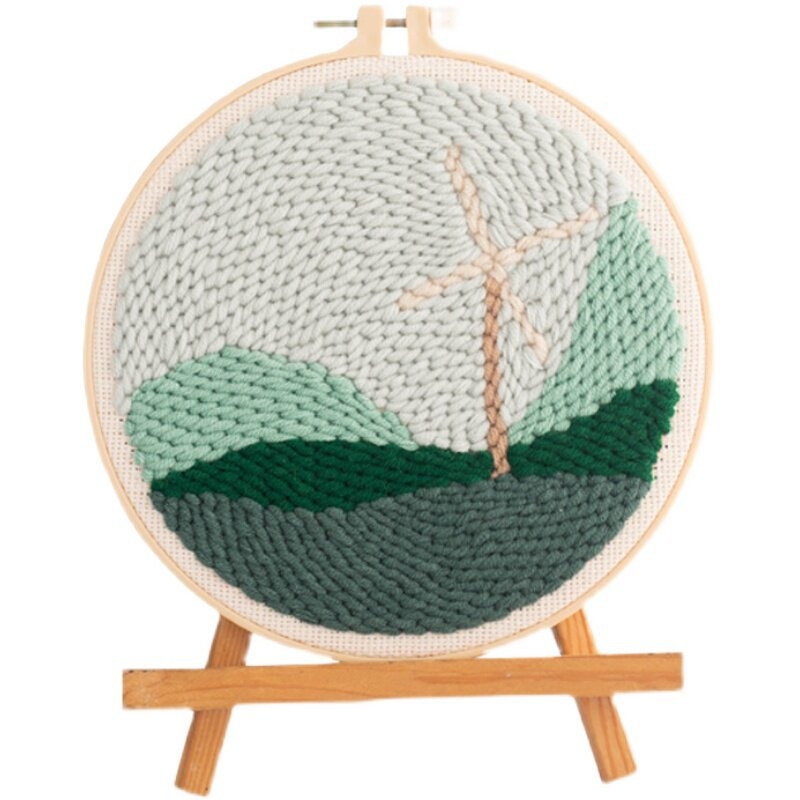 Sada punch needle vyšívania s priadzou – DIY pre deti