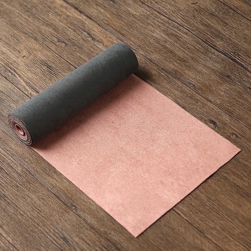 Čajová podložka z velúru z jeleňovej kože, vodeodolná, čínske Zen štýl, retro dizajn