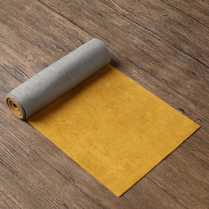 Čajová podložka z velúru z jeleňovej kože, vodeodolná, čínske Zen štýl, retro dizajn