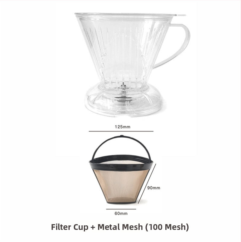 V60 filter pohár s prepínačom, bez papierového filtra, na čaj a kávu