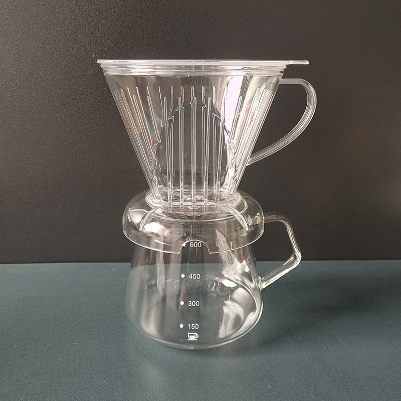 V60 filter pohár s prepínačom, bez papierového filtra, na čaj a kávu