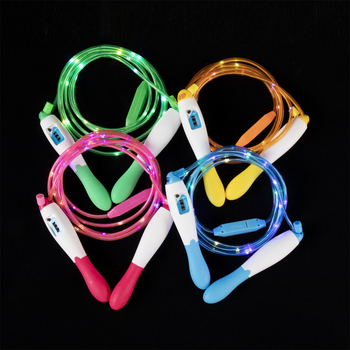 Jump rope със LED светлина и брояч на скокове – тренировка