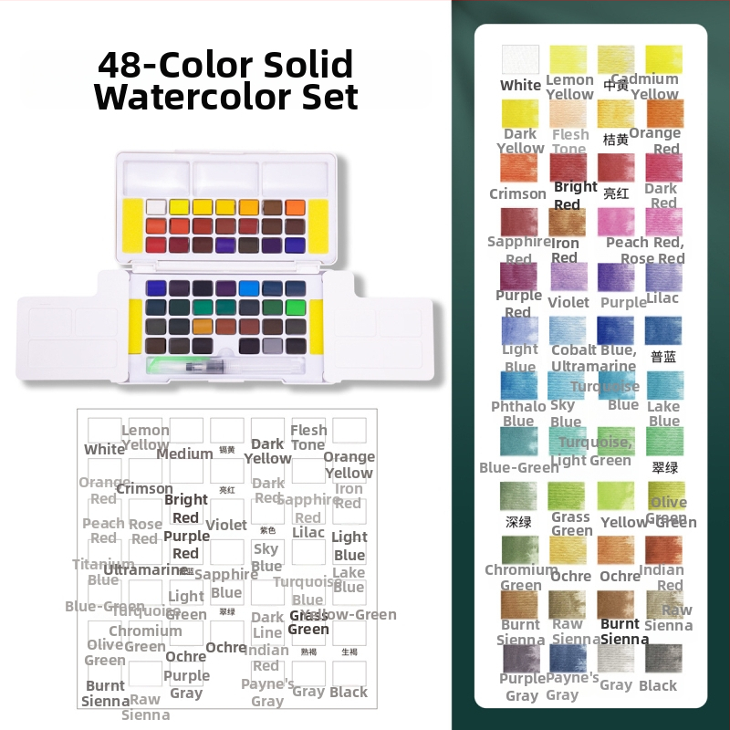 Master 10401 Set čvrstih akvarel boja za djecu, DIY umjetnički materijali, perivo, 24 boje