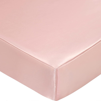 Set de lenjerie de pat pentru bebeluși din satin imitație mătase, textură netedă ice silk — cearșaf cu elastic și husă de pilotă, în mai multe culori și dimensiuni
