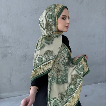Gradiens mintás chiffon hosszú sál, légáteresztő, puha és divatos fejkendő tavasz–nyárra.