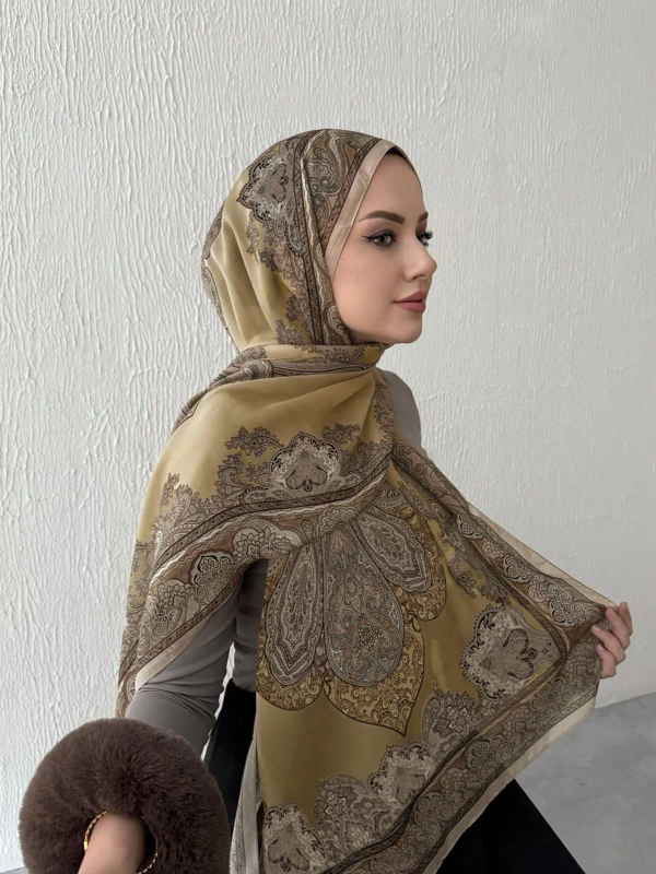 Gradiens mintás chiffon hosszú sál, légáteresztő, puha és divatos fejkendő tavasz–nyárra.