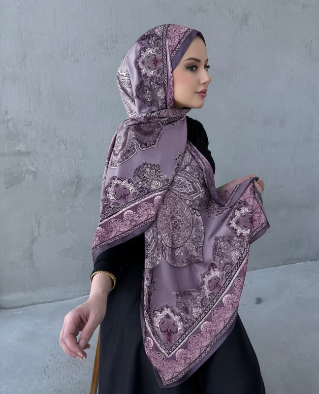 Gradiens mintás chiffon hosszú sál, légáteresztő, puha és divatos fejkendő tavasz–nyárra.