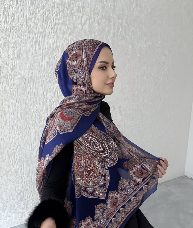 Gradiens mintás chiffon hosszú sál, légáteresztő, puha és divatos fejkendő tavasz–nyárra.