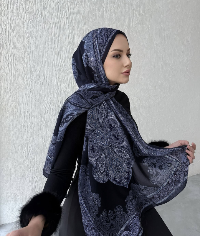 Gradiens mintás chiffon hosszú sál, légáteresztő, puha és divatos fejkendő tavasz–nyárra.