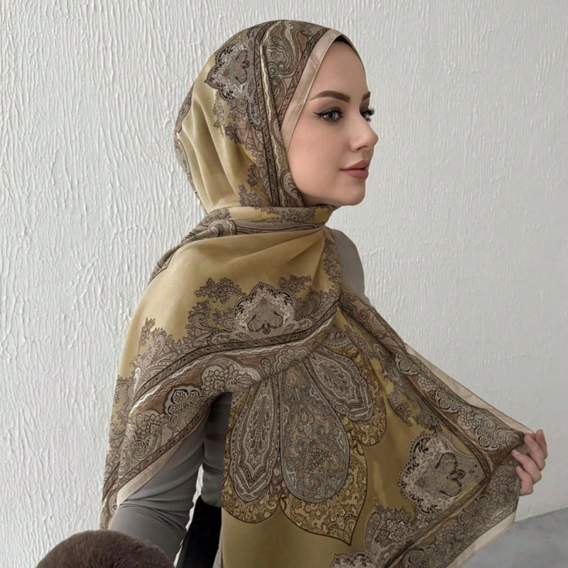 Gradiens mintás chiffon hosszú sál, légáteresztő, puha és divatos fejkendő tavasz–nyárra.