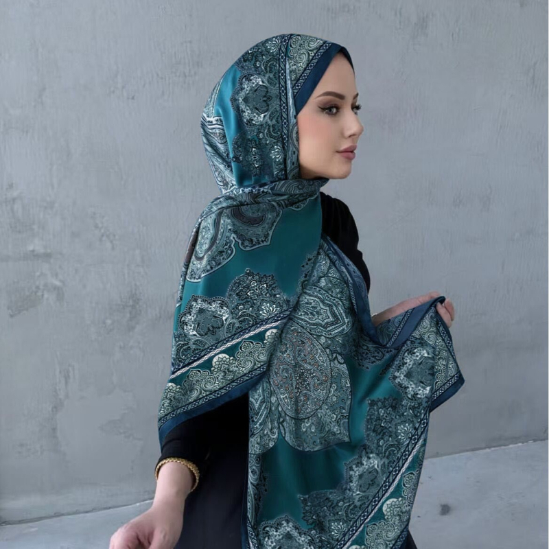 Gradiens mintás chiffon hosszú sál, légáteresztő, puha és divatos fejkendő tavasz–nyárra.