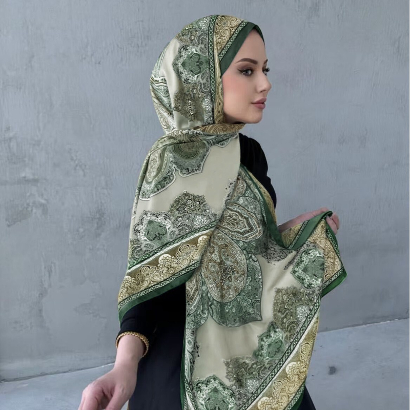 Gradiens mintás chiffon hosszú sál, légáteresztő, puha és divatos fejkendő tavasz–nyárra.