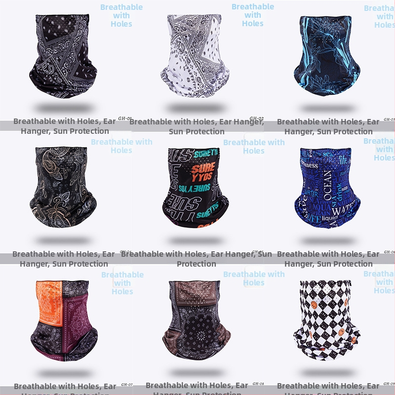 Maska na jazdu na bicykli s UV ochranou, Ice Silk materiál, diera na dýchanie nosom, ušné slučky, dýchajúci krk, unisex