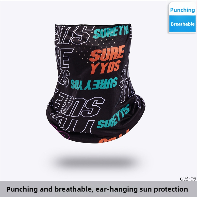 Maska na jazdu na bicykli s UV ochranou, Ice Silk materiál, diera na dýchanie nosom, ušné slučky, dýchajúci krk, unisex