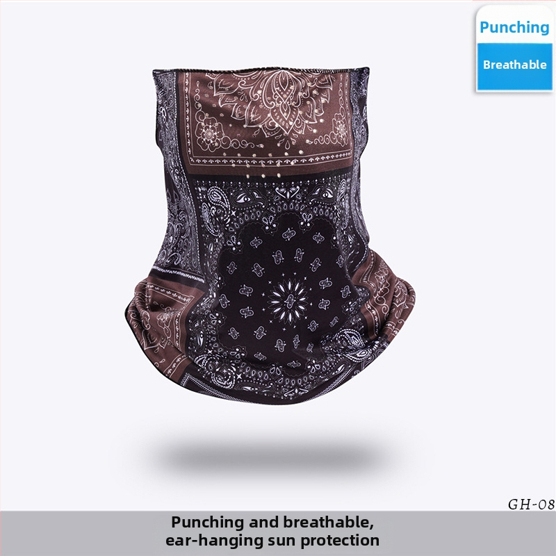 Maska na jazdu na bicykli s UV ochranou, Ice Silk materiál, diera na dýchanie nosom, ušné slučky, dýchajúci krk, unisex