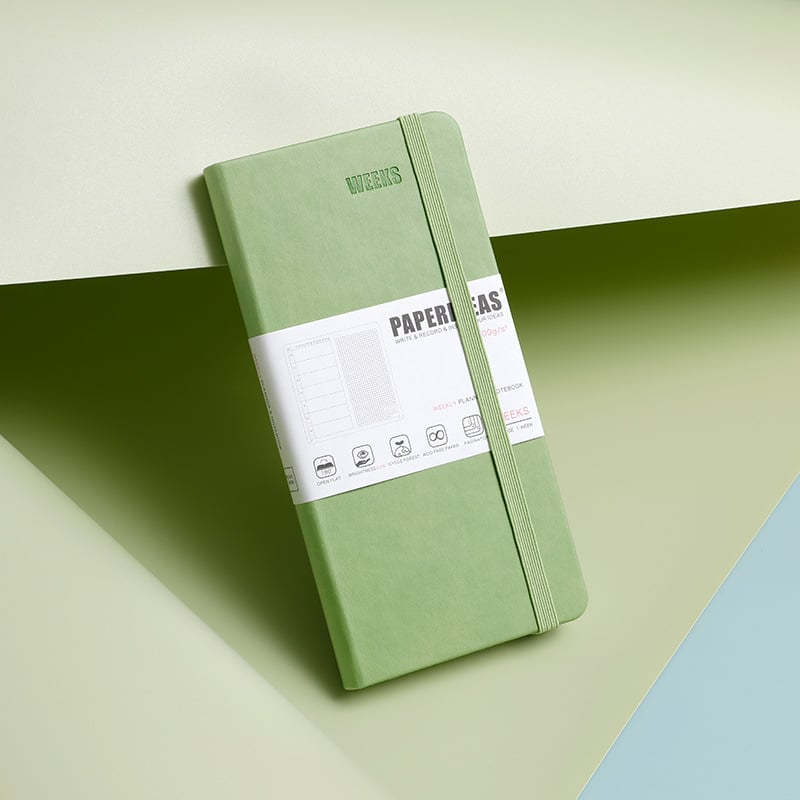 PAPERIDEAS Týždenný plánovač pre študentov, vreckový formát, mriežkový zápisník