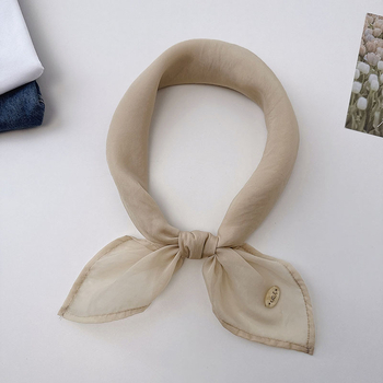 Nylon négyszögletes sál élénk dopamin árnyalatokban, vékony, mindennapi közlekedéshez és irodai viselethez, napvédelem, 65×65 cm