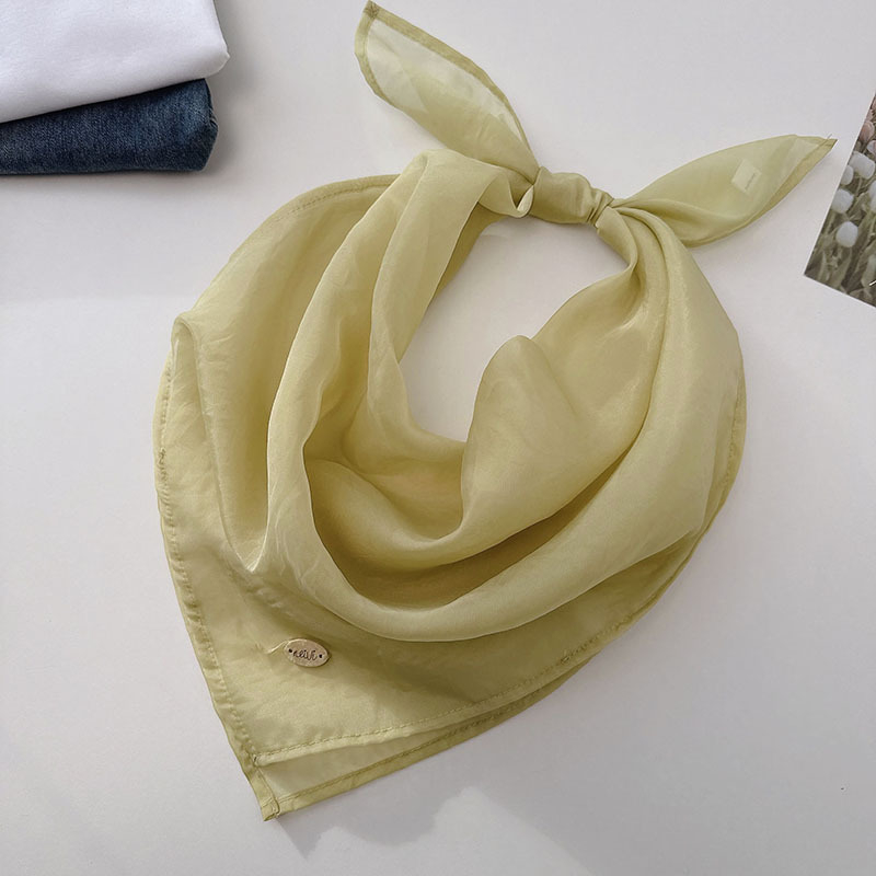 Nylon négyszögletes sál élénk dopamin árnyalatokban, vékony, mindennapi közlekedéshez és irodai viselethez, napvédelem, 65×65 cm