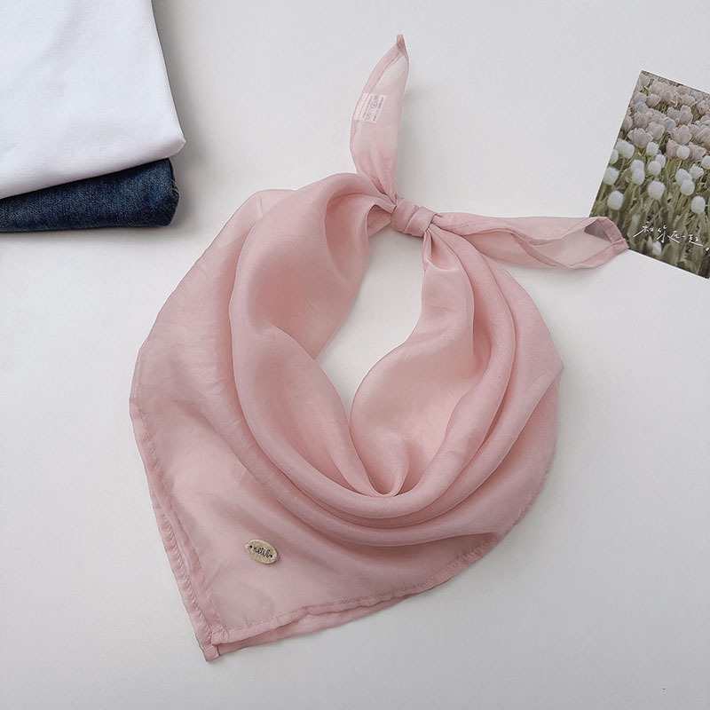 Nylon négyszögletes sál élénk dopamin árnyalatokban, vékony, mindennapi közlekedéshez és irodai viselethez, napvédelem, 65×65 cm