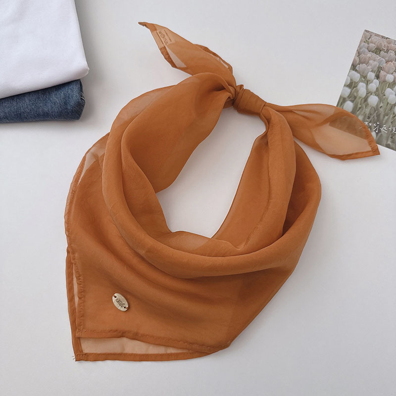 Nylon négyszögletes sál élénk dopamin árnyalatokban, vékony, mindennapi közlekedéshez és irodai viselethez, napvédelem, 65×65 cm