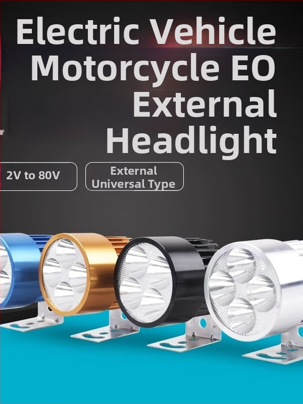 Externý ultra jasný LED predný svetlomet pre elektrické bicykle a trojkolesové elektromobily, 12V pre nočné jazdy