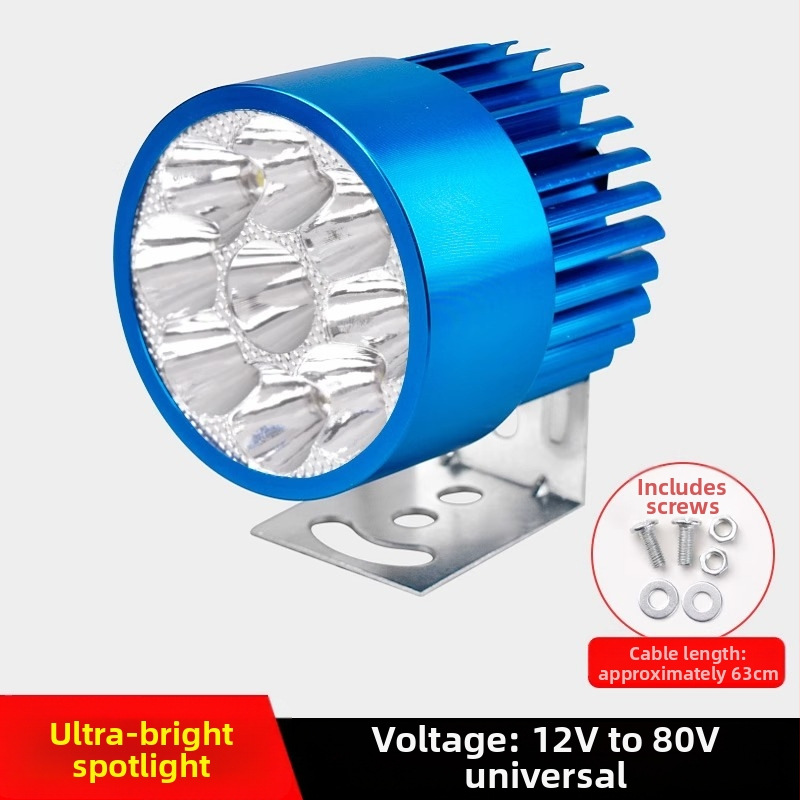 Externý ultra jasný LED predný svetlomet pre elektrické bicykle a trojkolesové elektromobily, 12V pre nočné jazdy