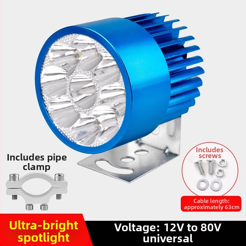 Externý ultra jasný LED predný svetlomet pre elektrické bicykle a trojkolesové elektromobily, 12V pre nočné jazdy