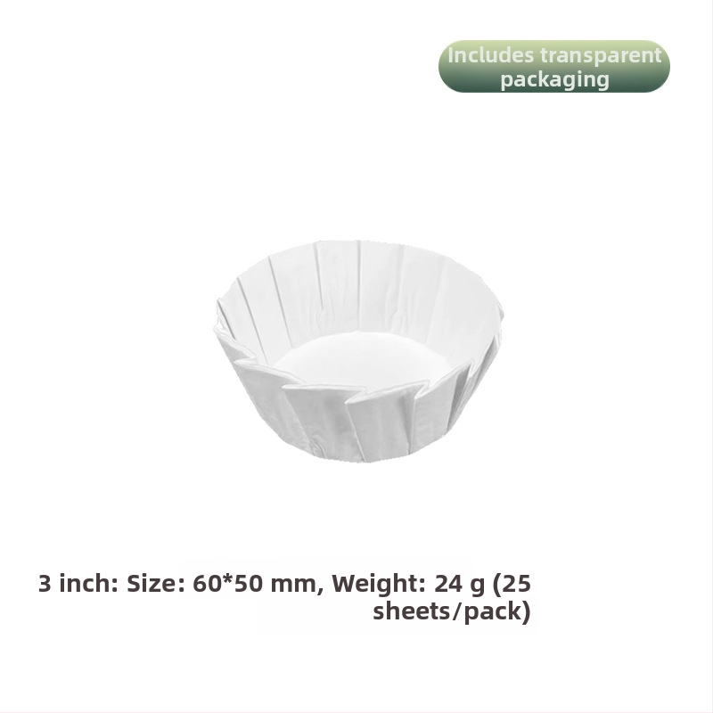 Basque štýlu neohýbateľný silikónový papier na pečenie, pre 4/6/8 palcové cheesecaky, balené po 25 alebo 50 listov