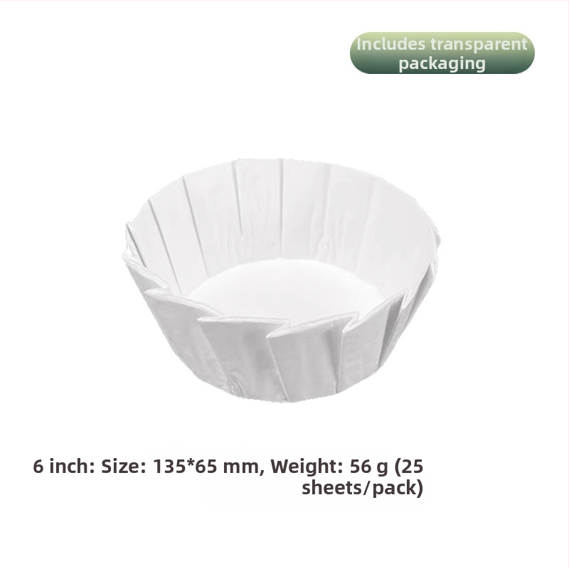 Basque štýlu neohýbateľný silikónový papier na pečenie, pre 4/6/8 palcové cheesecaky, balené po 25 alebo 50 listov