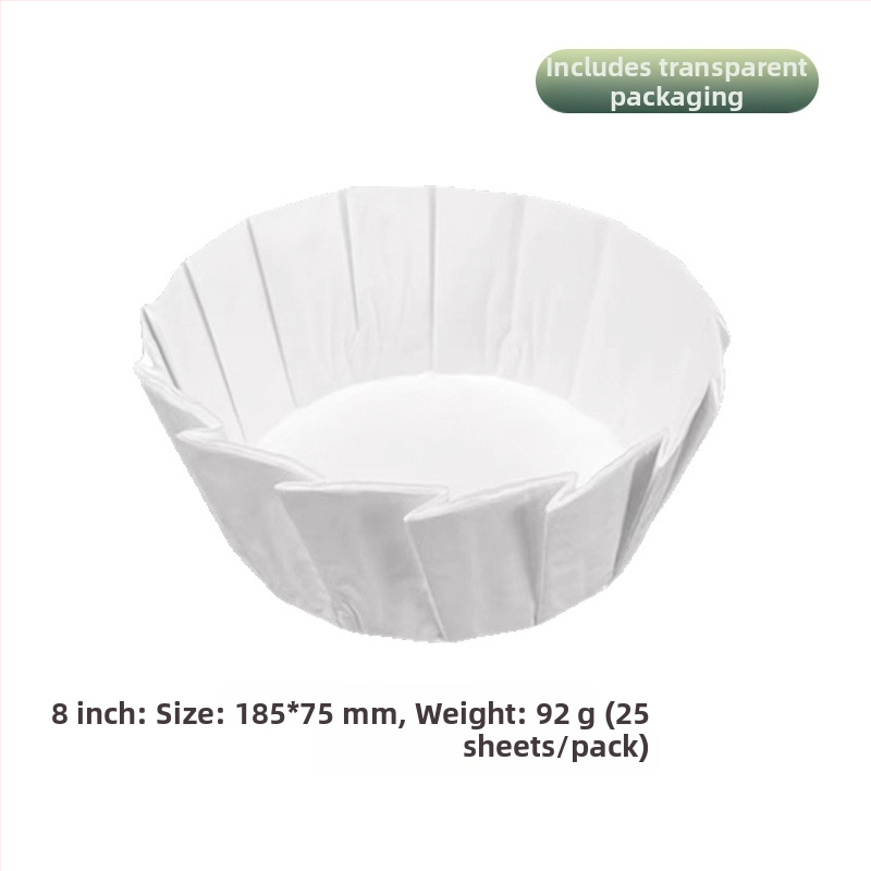 Basque štýlu neohýbateľný silikónový papier na pečenie, pre 4/6/8 palcové cheesecaky, balené po 25 alebo 50 listov