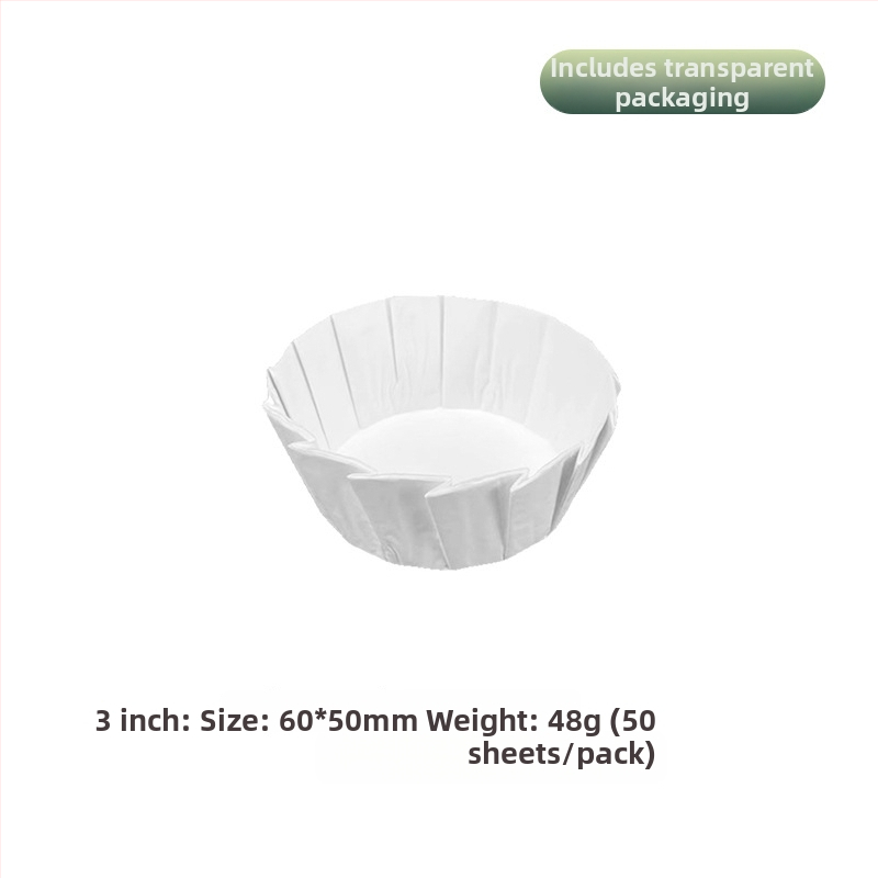 Basque štýlu neohýbateľný silikónový papier na pečenie, pre 4/6/8 palcové cheesecaky, balené po 25 alebo 50 listov