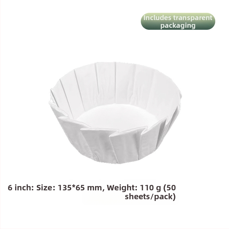 Basque štýlu neohýbateľný silikónový papier na pečenie, pre 4/6/8 palcové cheesecaky, balené po 25 alebo 50 listov