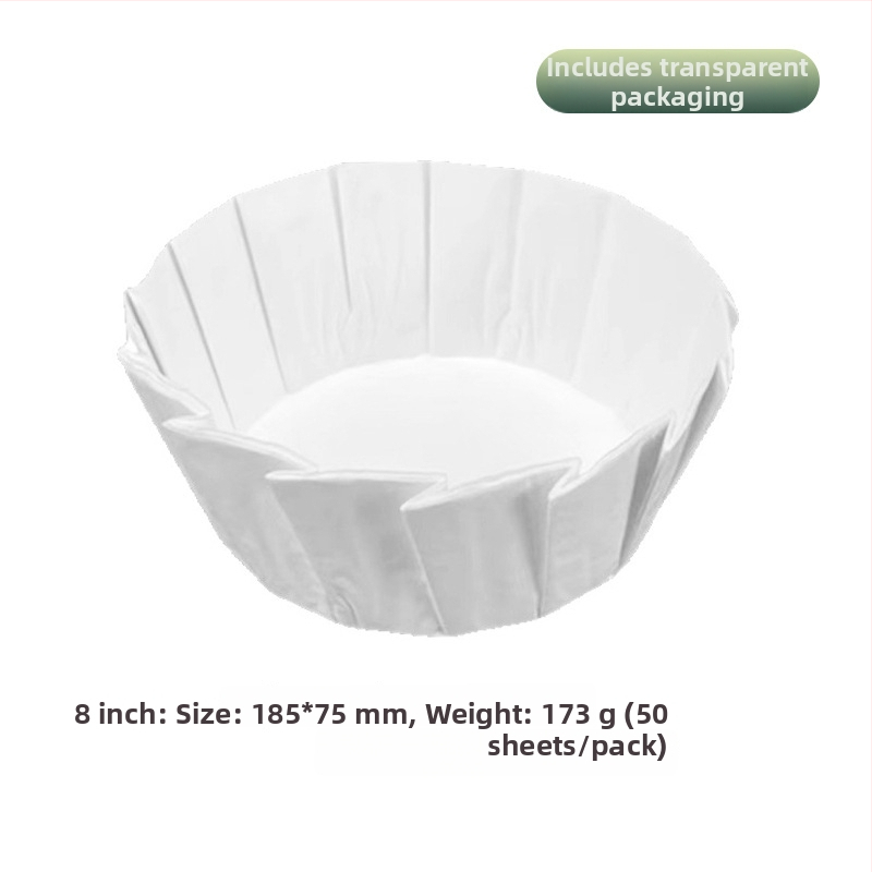 Basque štýlu neohýbateľný silikónový papier na pečenie, pre 4/6/8 palcové cheesecaky, balené po 25 alebo 50 listov