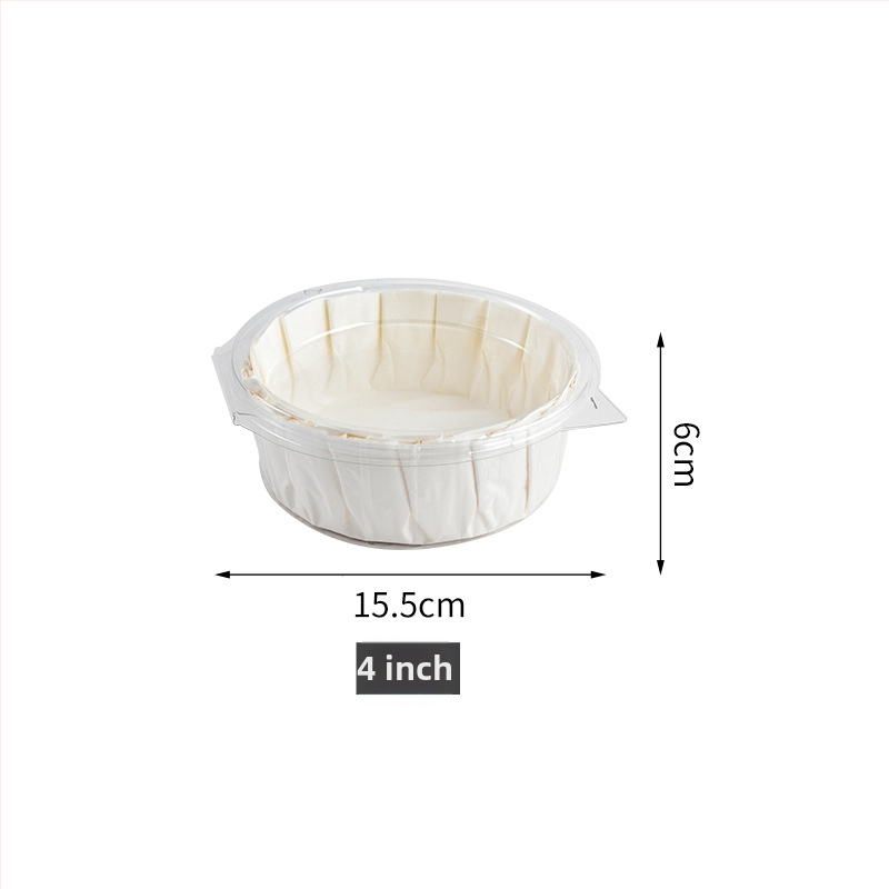Basque štýlu neohýbateľný silikónový papier na pečenie, pre 4/6/8 palcové cheesecaky, balené po 25 alebo 50 listov