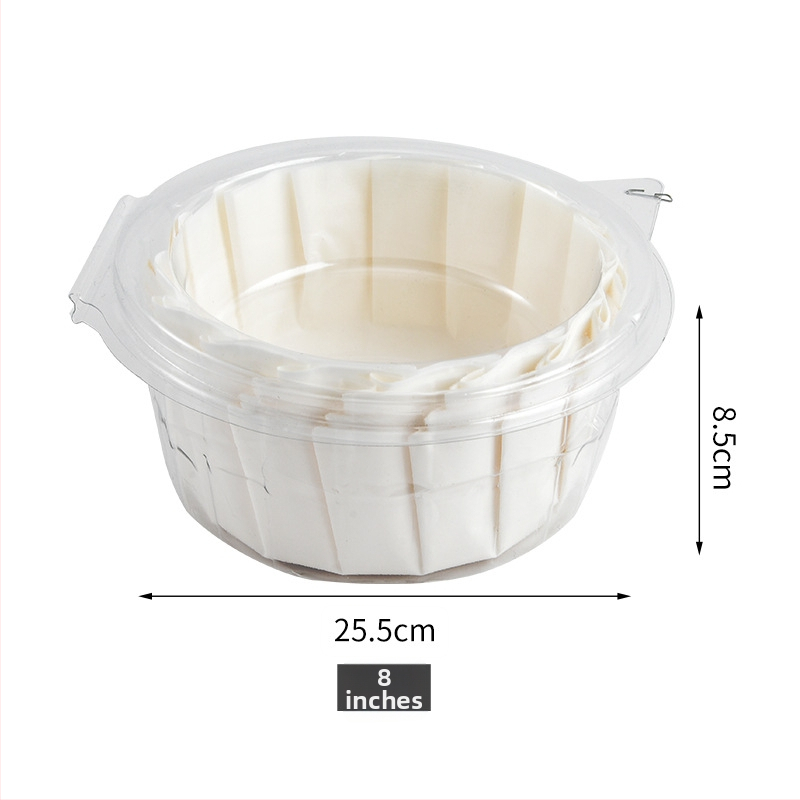 Basque štýlu neohýbateľný silikónový papier na pečenie, pre 4/6/8 palcové cheesecaky, balené po 25 alebo 50 listov