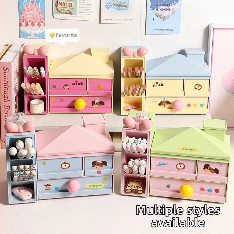 Dopamine stolový úložný box s priehradkami a držiakom na ceruzky, štýl Instagram