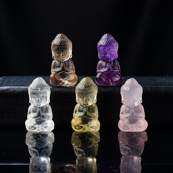 Prirodni ametist Budha – mini figura za privjesak, DIY kamen dekoracija
