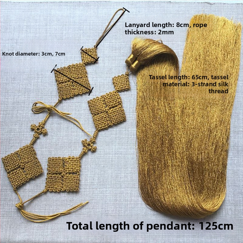 125 cm predĺžený čínsky uzlový prívesok s etnickým štýlom – sviatočná ozdoba pre šťastie