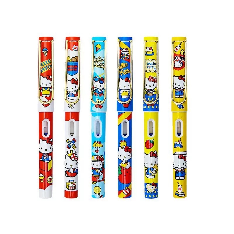 Hello Kitty plniace pero v krabičke, elegantný dizajn, na písanie, s vymeniteľnými náplňami, pre študentov