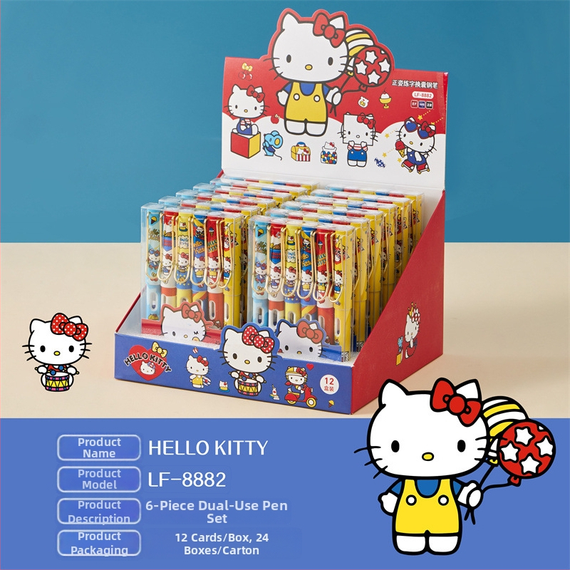 Hello Kitty plniace pero v krabičke, elegantný dizajn, na písanie, s vymeniteľnými náplňami, pre študentov