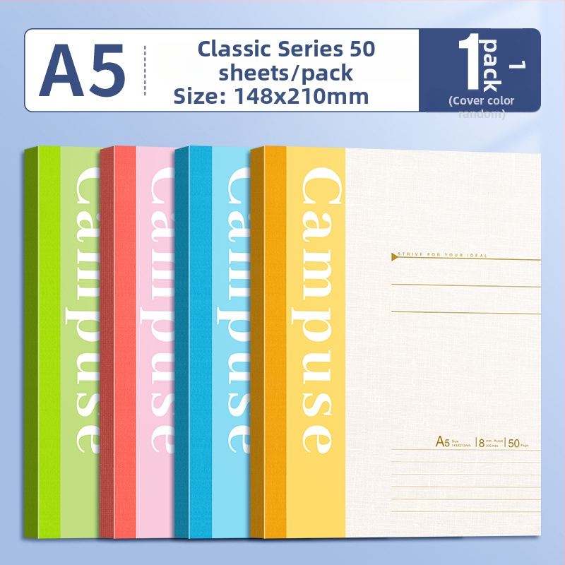 B5 poznámkový blok s mäkkou väzbou, lepené zväzky, papier 75 g/m², 100–200 strán, do práce, do školy a denník