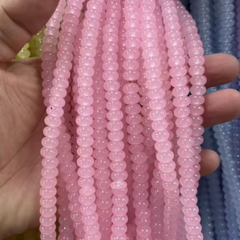 Staklene kristalne perle u obliku kotačića, 8x5 mm, imitacija jade, za DIY narukvicu