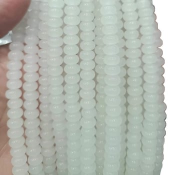 Staklene kristalne perle u obliku kotačića, 8x5 mm, imitacija jade, za DIY narukvicu