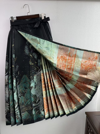 Crveni hanfu s teškom zlatnom izvezom i suknjom s dizajnom horse-face, tradicionalni kineski stil, nova hanfu za vjenčanje i zaruke