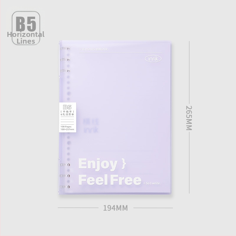 Inrik Spiralný zápisník na voľné písanie, formát A5/B5, s odnímateľnými vnútornými stranami, linky alebo štvorce, offset papier